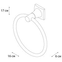 Кольцо для полотенец Grampus Ocean Хром арт-GR-2011 — фото 2, Полотенцедержатели