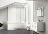 Шторка на ванну Ravak Chrome CVS2-100 R профиль Хром стекло Transparent арт-7QRA0C00Z1 — фото 4, Шторки для ванной распашные