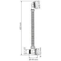 Слив-перелив WasserKRAFT Wiese click-clack Оружейная сталь арт-A205 — фото 2, Сливы-переливы