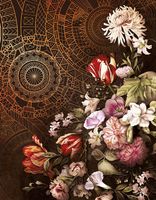Фреска Ortograf Flower Dreams 31622 Фактура флок FLK Флизелин (2,1*2,7) Коричневый/Разноцветный, Цветы/Геометрия арт-31622 (флок FLK) — фото 2, Фрески