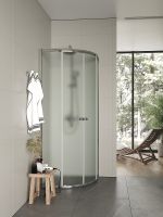 Душевой уголок Agger 80x80 профиль Хром стекло матовое арт-A01-080MCR/G — фото 4, Душевые уголки четверть круга