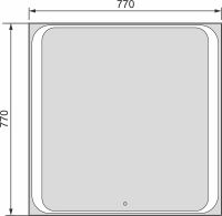 Зеркало Jorno Modul 80 с подсветкой с сенсорным выключателем арт-Mоl.02.77/W — фото 14, Зеркала в ванную комнату