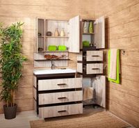 Тумба под раковину Бриклаер Техас 70 Дуб кантри Венге арт-4627125412905 — фото 6, Тумбы под раковину