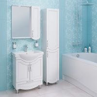 Товар: Зеркало со шкафом Runo Неаполь 65 R с подсветкой Белое арт-00-00001030 - фото 4 Зеркало со шкафом Runo Неаполь 65 R с подсветкой Белое арт-00-00001030 — фото 4, Зеркальные шкафы в ванную