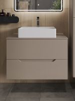 Тумба с раковиной Orange Line 80 подвесная Латте матовый арт-Li-80TuLMDF+B04-500W — фото 3, Тумбы с раковиной