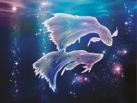 Фреска Ortograf Животные 30087 Фактура флок FLK Флизелин (3,6*2,7) Синий/Сиреневый, Рыбы/Абстракция арт-30087 (флок FLK) — фото 2, Фрески