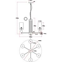 Люстра Artelamp Matar Белая Полированная медь арт-A4027LM-6PB — фото 6, Люстры