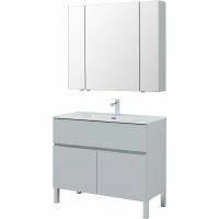 Товар: Комплект мебели для ванной Aquanet Алвита New 100 Серый матовый арт-273990 - фото 3 Комплект мебели для ванной Aquanet Алвита New 100 Серый матовый арт-273990 — фото 3, Комплекты мебели для ванной