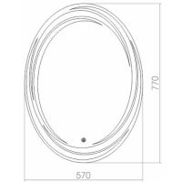 Зеркало Creto Firenze 57 с подсветкой с сенсорным выключателем арт-12-570770F — фото 3, Зеркала в ванную комнату