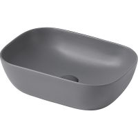 Раковина-чаша Abber Rechteck 46 Серая матовая арт-AC2200MG — фото 1, Раковины накладные