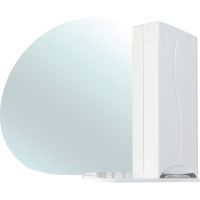 Зеркало со шкафом Bellezza Глория 105 R Белое арт-4619518001018 — фото 1, Зеркальные шкафы в ванную