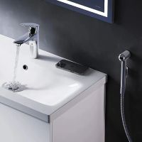 Смеситель для раковины AM.PM Gem с гигиеническим душем Хром арт-F90A03000 — фото 2, Смесители для раковины