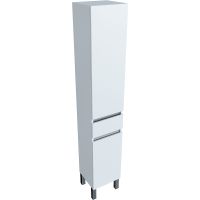 Шкаф пенал SanVit Кубэ-3 К 32 с бельевой корзиной Белый глянцевый арт-pkube3w — фото 4, Пеналы для ванной комнаты