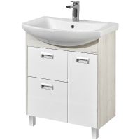 Тумба под раковину Aquaton Бекка PRO 70 Белый Дуб сомерсет арт-1A208701BAC20 — фото 1, Тумбы под раковину