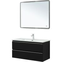 Тумба под раковину Aquanet Вега 100 подвесная Черная арт-329593 — фото 10, Тумбы под раковину