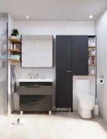 Товар: Зеркальный шкаф 1MarKa Gaula 80 Графит матовый арт-У92543 - фото 4 Зеркальный шкаф 1MarKa Gaula 80 Графит матовый арт-У92543 — фото 4, Зеркальные шкафы в ванную