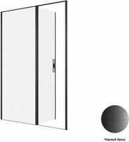 Душевая дверь Allen Brau Priority 140 профиль Черный браш стекло прозрачное арт-3.31036.BBA — фото 8, Распашные душевые двери