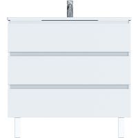 Тумба с раковиной SanVit Кубэ-3 70 Белая глянцевая арт-kkube3070w — фото 1, Тумбы с раковиной