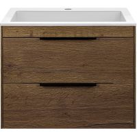 Тумба под раковину Vincea Chiara 2D 60 подвесная T.Oak арт-VMC-2C2600TO — фото 1, Тумбы под раковину