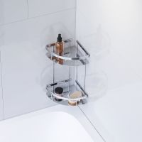 Полка корзина AM.PM Sense L угловая Хром арт-A7454200 — фото 7, Полки для ванной и душа