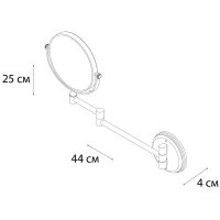 Косметическое зеркало Fixsen Hotel Графит арт-FX-31021F — фото 3, Косметические зеркала