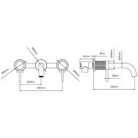 Смеситель для раковины Vincea Groove Брашированное золото арт-VBFW-4G1BG4 — фото 5, Смесители для раковины