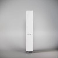 Шкаф пенал Style Line Марелла 30 L Люкс Plus с бельевой корзиной Белый матовый антискрейтч арт-СС-00002445 — фото 2, Пеналы для ванной комнаты