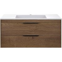 Тумба под раковину Vincea Chiara 2D 100 подвесная T.Oak арт-VMC-2C2100TO — фото 1, Тумбы под раковину