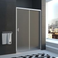 Душевая дверь Veconi Vianno VN-46 130 профиль Хром стекло Pear арт-VN46-130-02-19C1 — фото 1, Раздвижные душевые двери