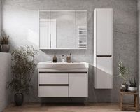 Шкаф пенал Aquaton Нортон 34 L подвесной Белый глянец арт-1A249403NT01L — фото 5, Пеналы для ванной комнаты