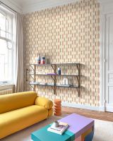 Обои Grandeco Cumaru Винил на флизелине (0,53*10,05) Бежевый/Коричневый/Розовый, Геометрия арт-CU 3113 — фото 3, Обои для стен