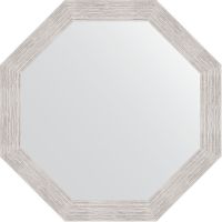 Зеркало Evoform Octagon 73х73 в багетной раме - Серебряный дождь 70 мм арт-BY 3738 — фото 1, Зеркала в ванную комнату