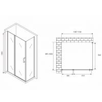 Товар: Душевой уголок Abber Sonnenstrand 110x100 профиль Хром стекло матовое арт-AG04110MS-S100M - фото 4 Душевой уголок Abber Sonnenstrand 110x100 профиль Хром стекло матовое арт-AG04110MS-S100M — фото 4, Прямоугольные душевые уголки