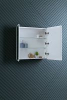 Зеркальный шкаф Aquanet Оптима 80 с подсветкой Белый арт-311862 — фото 9, Зеркальные шкафы в ванную