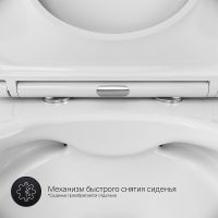 Унитаз AM.PM Awe подвесной с сиденьем Микролифт арт-C111700SC — фото 5, Подвесные унитазы