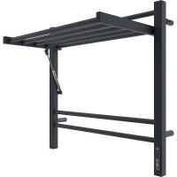 Электрический полотенцесушитель Terminus Горизонт П8 600х600 с полкой Черный муар арт-4670078543523 — фото 1, Электрические полотенцесушители