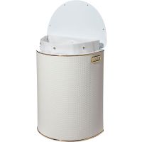 Корзина для белья Geralis Punto Белая, кант Золото, полукруглая арт-PWG-O — фото 3, Корзины для белья