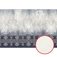 Фреска Ortograf Splendo 31702 Фактура флок FLK Флизелин (4*2,7) Серый/Синий, Вензель арт-31702 (флок FLK) — фото 1, Фрески