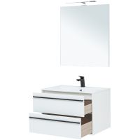 Комплект мебели для ванной Aquanet Lino 80 подвесной Белый матовый арт-271955 — фото 4, Комплекты мебели для ванной