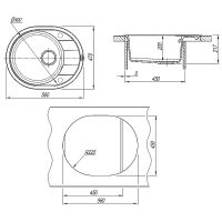 Кухонная мойка Florentina Родос-580 Жасмин арт-20.240.B0580.201 — фото 4, Кухонные мойки
