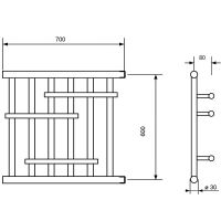 Водяной полотенцесушитель Ника Econ ПМ-6 60/70 Хром арт-ПМ 6 60/70 — фото 2, Водяные полотенцесушители