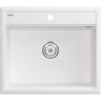 Кухонная мойка Paulmark Stepia 60 Белая арт-PM115951-WH — фото 1, Кухонные мойки