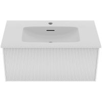 Тумба под раковину La Fenice Terra 80 подвесная Белая матовая арт-FNC-01-TER-B-80 — фото 2, Тумбы под раковину