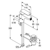 Смеситель для биде Kludi Ameo Хром арт-412160575 — фото 4, Смесители для биде