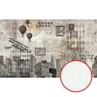 Фреска Ortograf Urban art 33567 Фактура бархат FX Флизелин (5*3) Бежевый/Серый, Город арт-33567 (бархат FX) — фото 1, Фрески