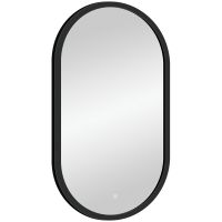 Зеркало Континент Prime 450х800 с подсветкой Черное с сенсорным выключателем арт-ЗЛП2199 — фото 2, Зеркала в ванную комнату