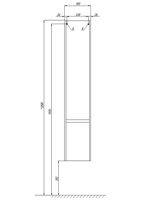 Шкаф пенал Aquaton Стоун 30 подвесной Сосна арлингтон арт-1A228403SX850 — фото 4, Пеналы для ванной комнаты