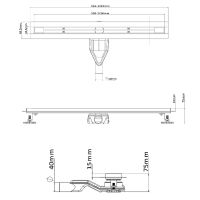 Товар: Душевой лоток Esbano Slim 70 S-SIDE-70SG с решеткой Золото матовое арт-ESTRSLMSIDE70SG - фото 3 Душевой лоток Esbano Slim 70 S-SIDE-70SG с решеткой Золото матовое арт-ESTRSLMSIDE70SG — фото 3, Душевые лотки