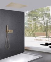 Душевая система Abber Daheim с термостатом Золото матовое арт-AF8255G — фото 2, Встраиваемые душевые комплекты