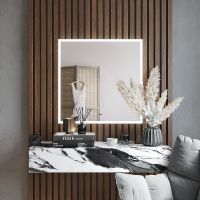 Зеркало Bond Cube 80x80 с подсветкой с сенсорным выключателем арт-M44ZE-8080 — фото 12, Зеркала в ванную комнату